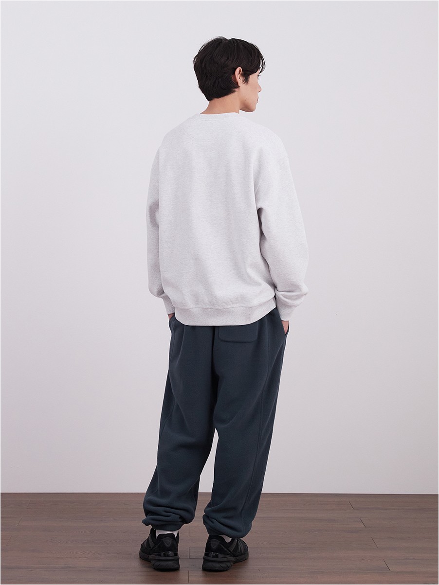 Covernat Unisex Fleeced Multi Logo Sweatshirt Header Gray