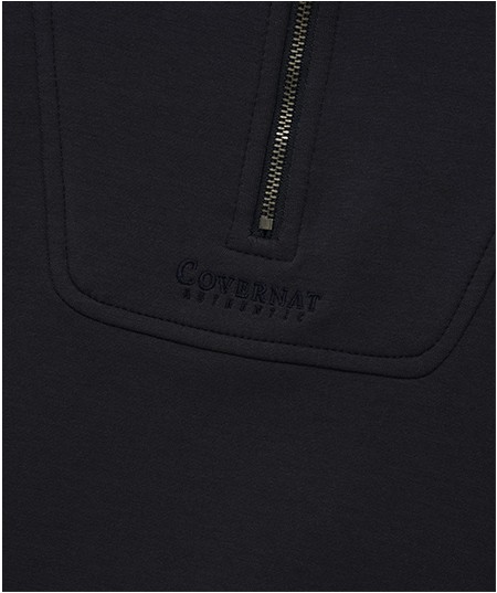 ★★COVERNAT★★ Rib collar half zip-up sweatshirt navy CO23 Covernat Unisex C Logo Half Zipup Sweatshirt Green