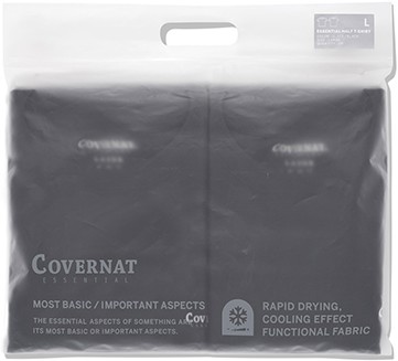 Covernat] Essential Cool Cotton 2 Pack T-Shirt Black/ White Set