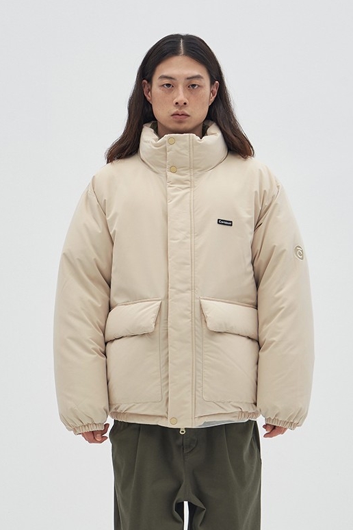 Unisex RDS Reversible Short Puffer Beige