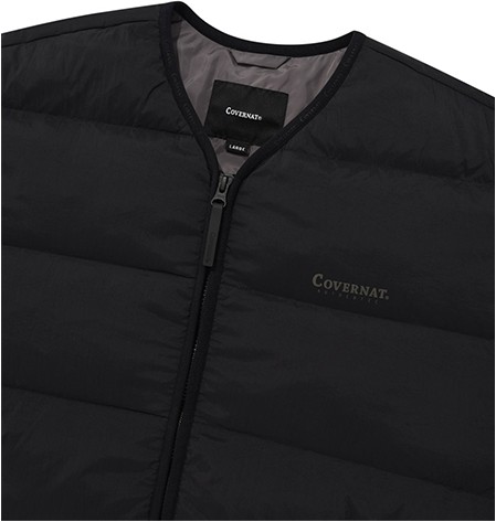 [COVERNAT]★RDS HIGHLIGHT STAND COLLAR DOWN Covernat Unisex RDS Coverlight Collarless Down Black