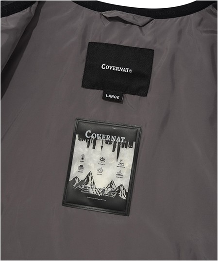 [COVERNAT]★韓国人気★RDS COVERLIGHT PACKABLE HOODE DOWN Covernat Unisex RDS Coverlight Collarless Down Black