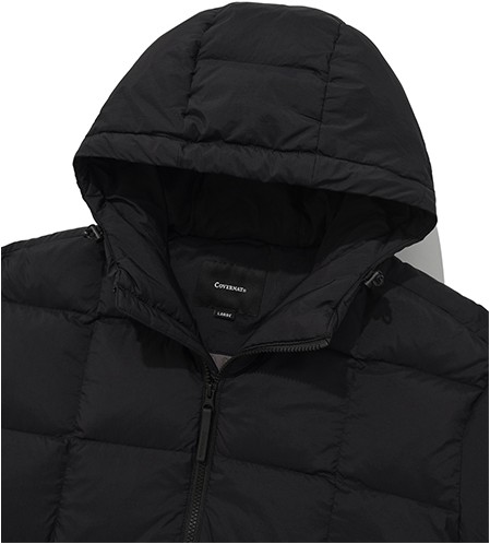 [COVERNAT]★韓国人気★RDS COVERLIGHT PACKABLE HOODE DOWN Covernat Unisex RDS Cover Light Hoodie Down Jumper Black