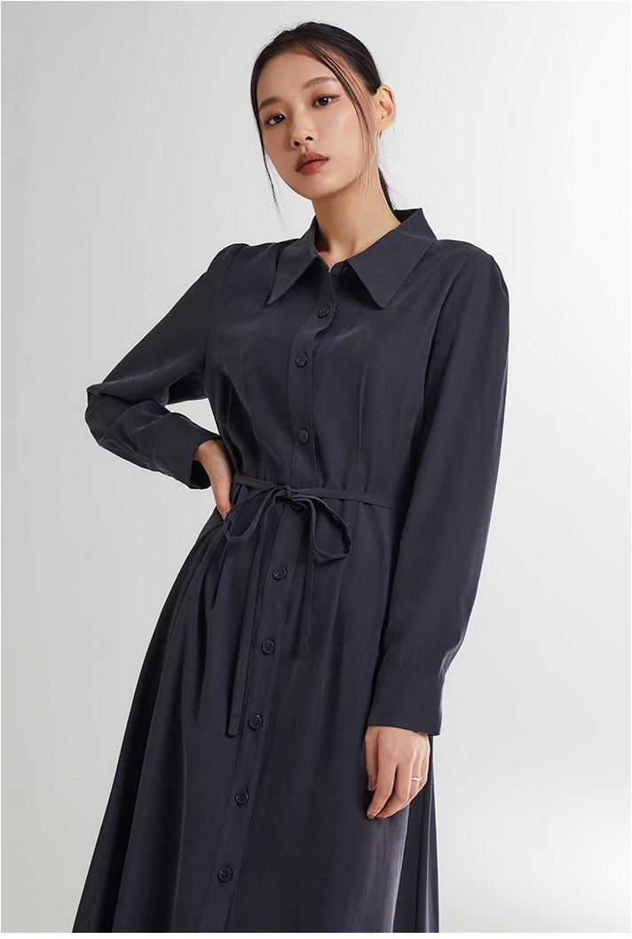 ★送料・関税込★sinoon★SHIRT LONG DRESS★ SPAO Shirt Long Dress | Shirt Dresses for Women | KOODING