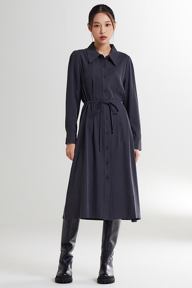 ★送料・関税込★sinoon★SHIRT LONG DRESS★ SPAO Shirt Long Dress | Shirt Dresses for Women | KOODING