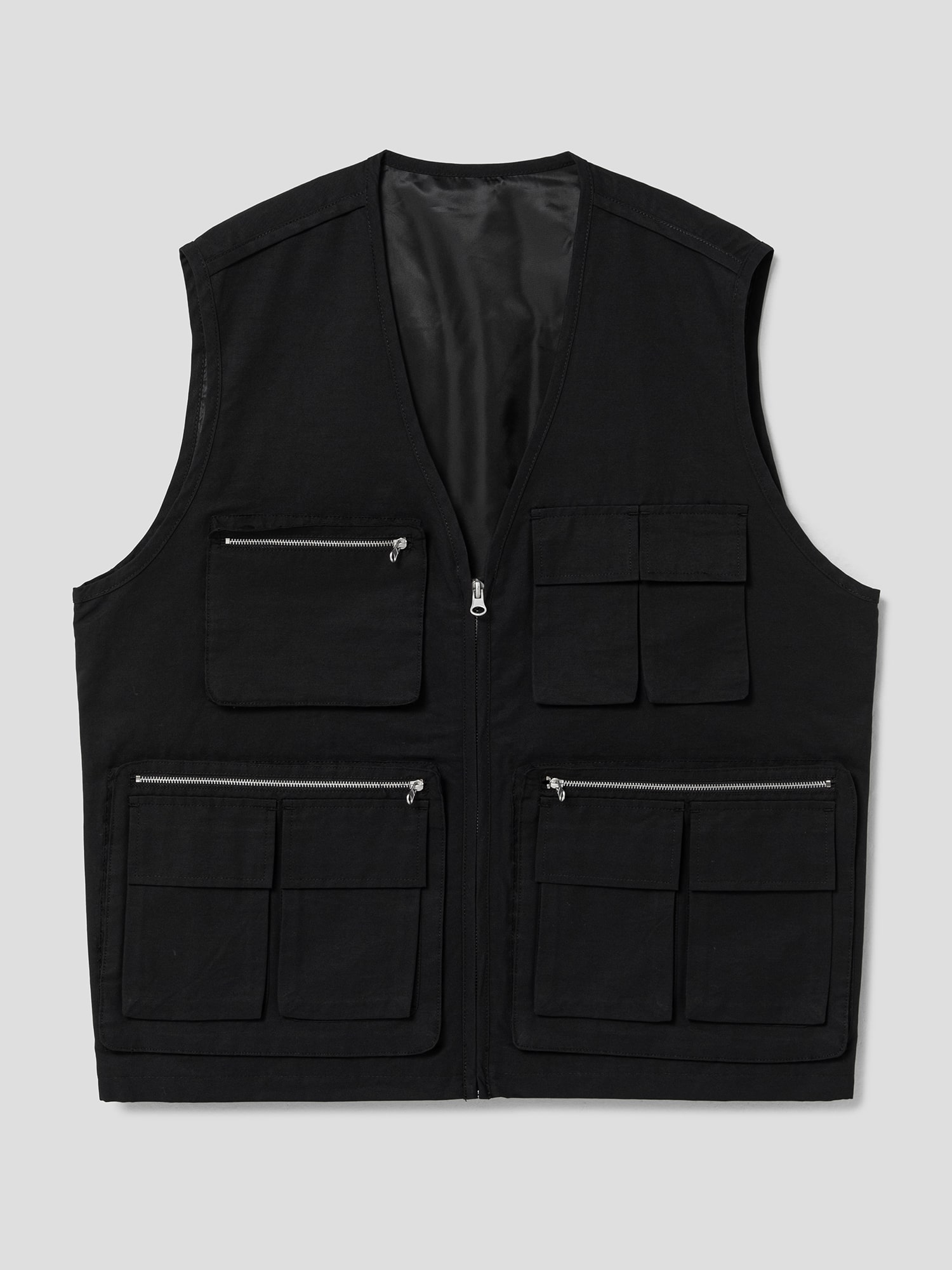 8seconds Multi Pocket Utility Vest Black | Vests for Men | KOODING