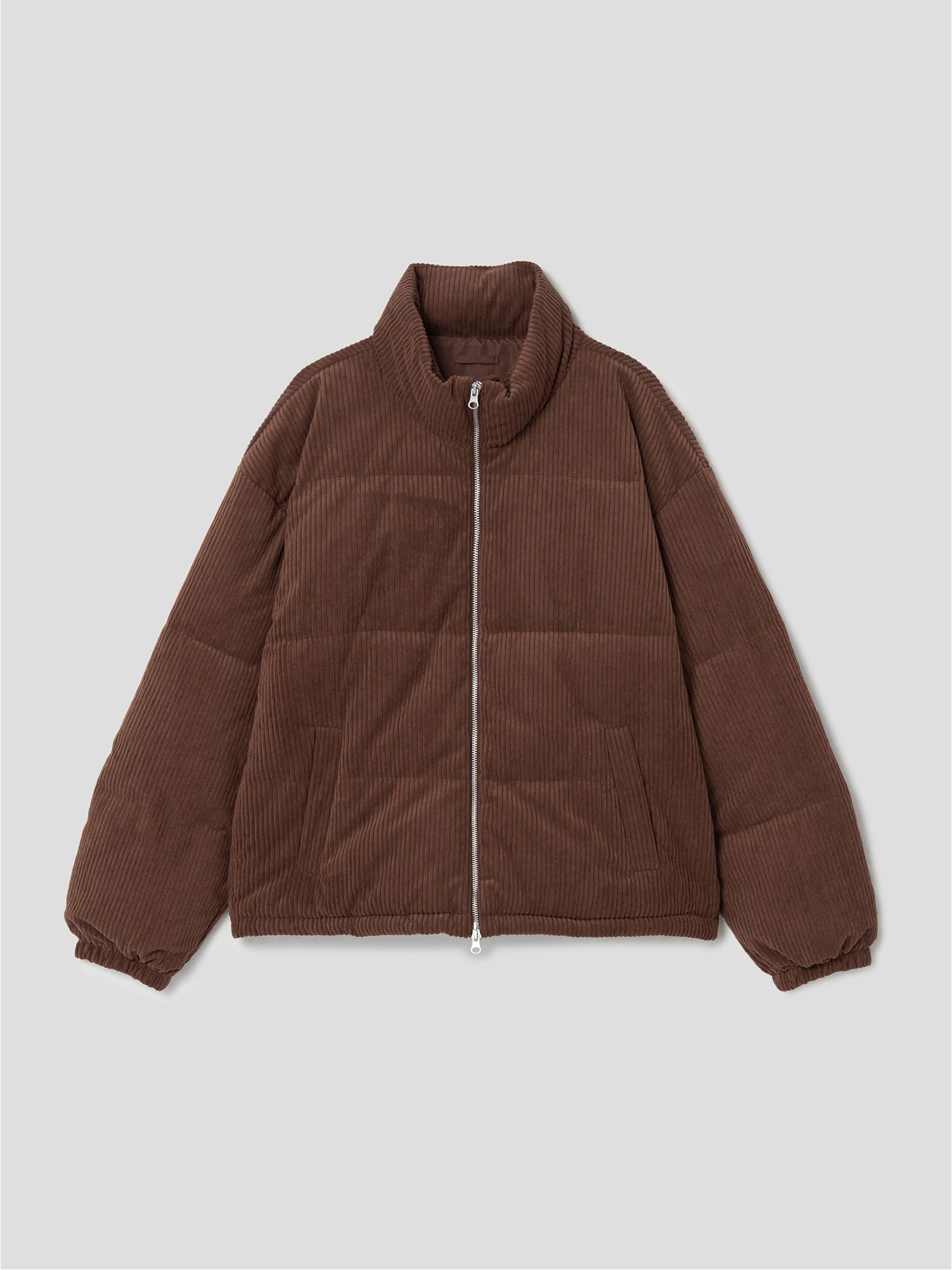 8seconds Corduroy Short Puffer Jacket Dark Brown | Puffer