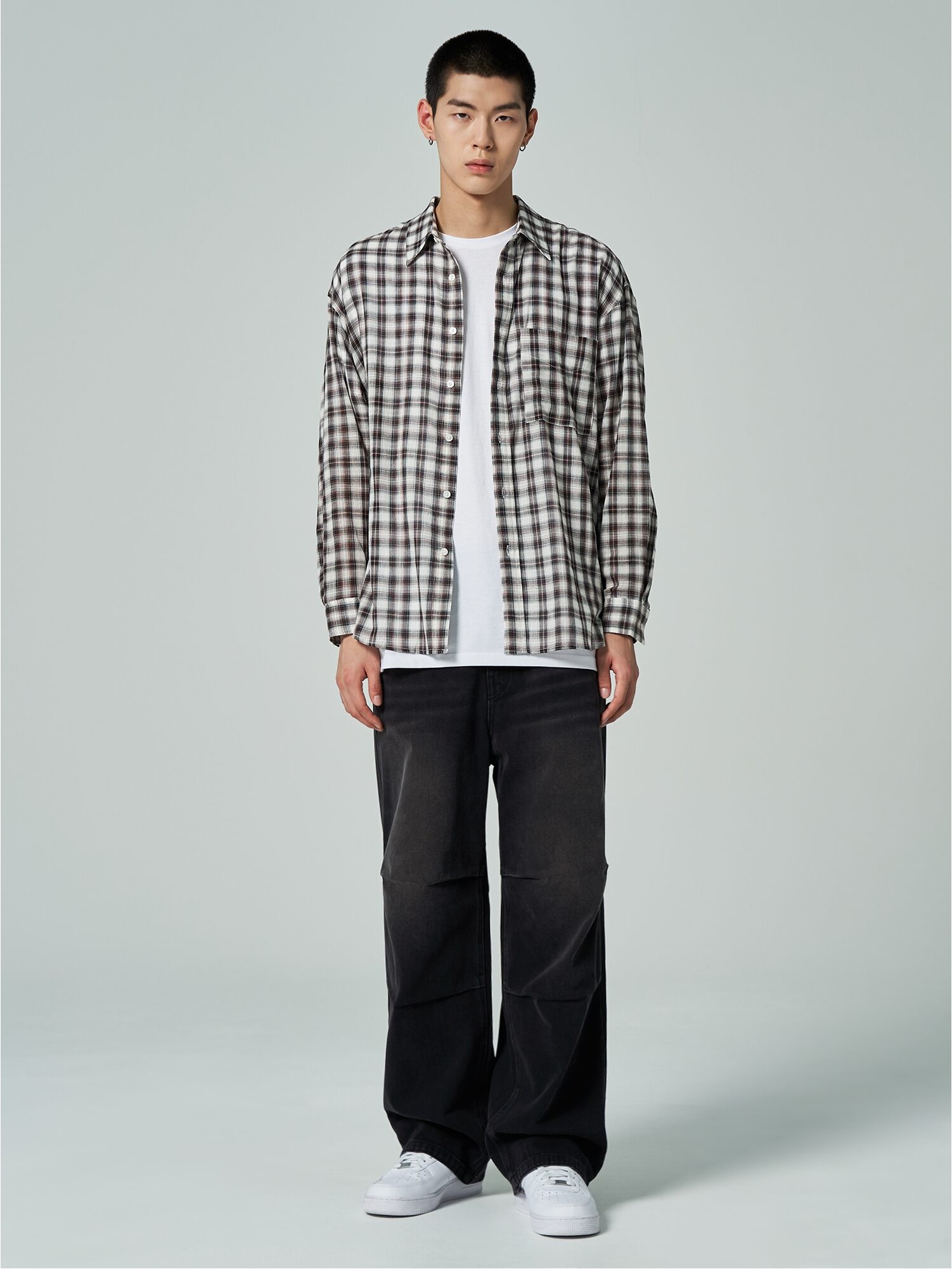 8seconds Cotton Check Shirt Black | Plaid for Men | KOODING