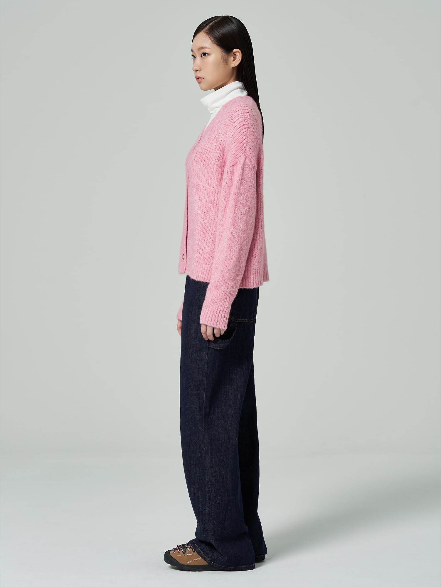 soor ploom rose cardigan in zinnia at Little