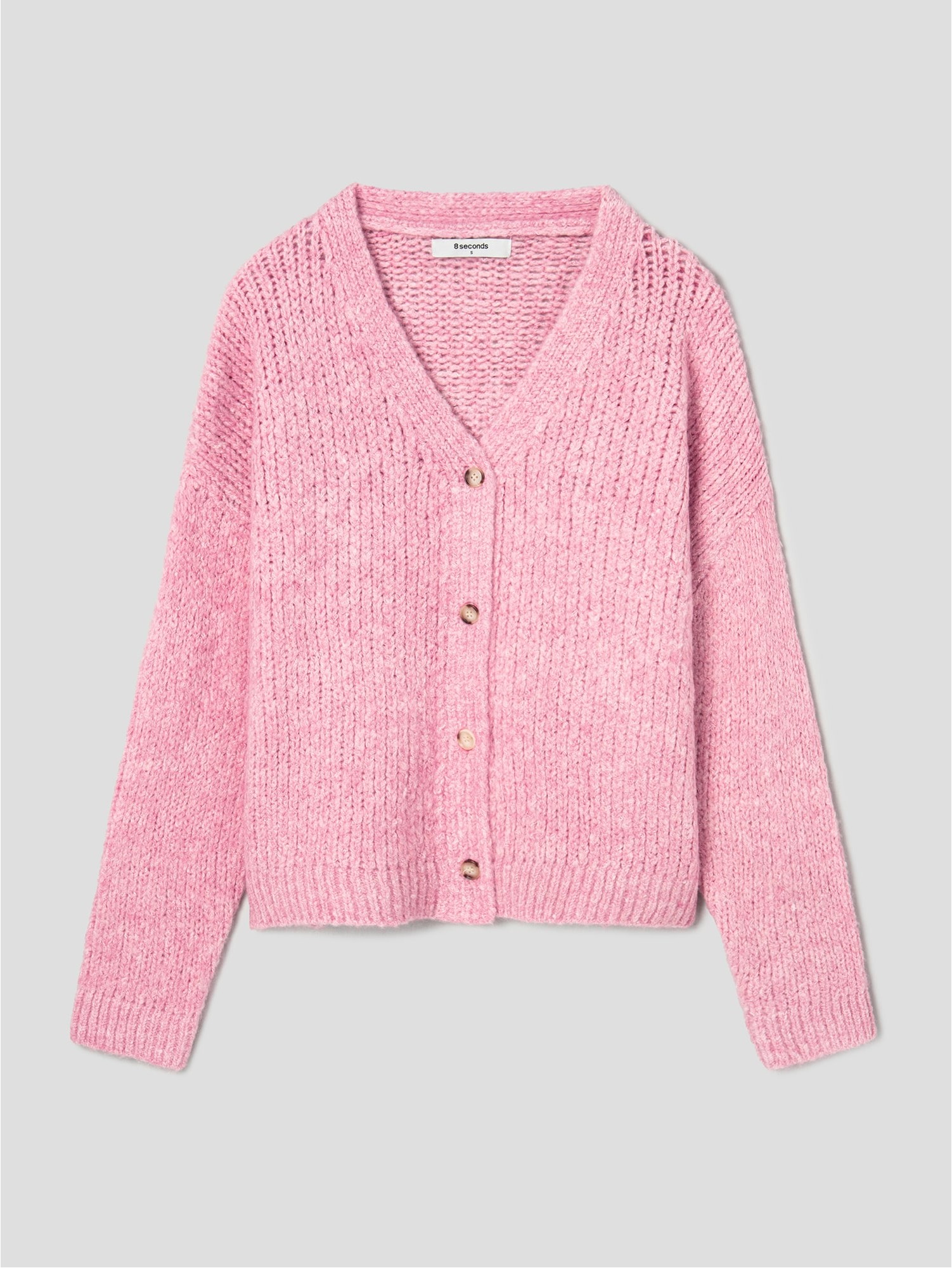 8seconds Loose Fit Tab Cardigan Pink | Cardigans for Women | KOODING