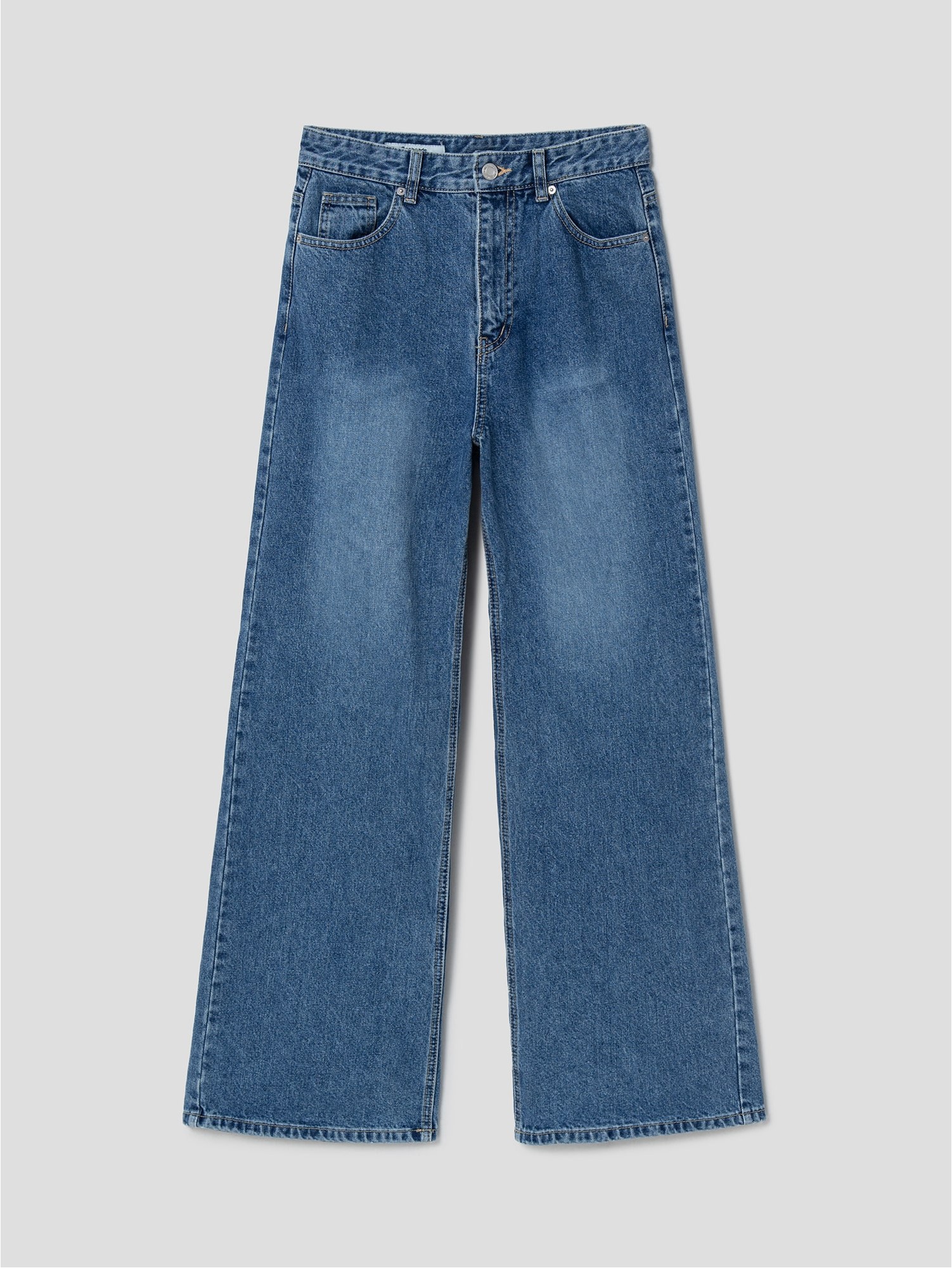 8seconds Vintage Washing Wide Denim Pants Blue | Wide for