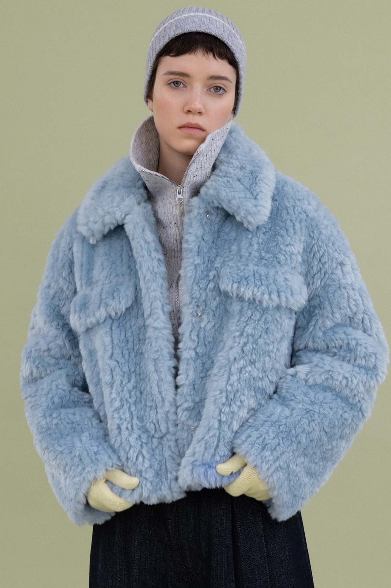 8seconds Soft Sheer Outpocket Outer Sky Blue | Fur & Faux Fur for Women ...