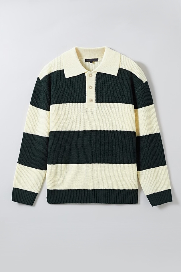 [NOTHING WRITTEN] STRIPE COLLAR KNIT PULLOVER★新作・25SS★ MilanoSweater_5_grande.jpg?v=