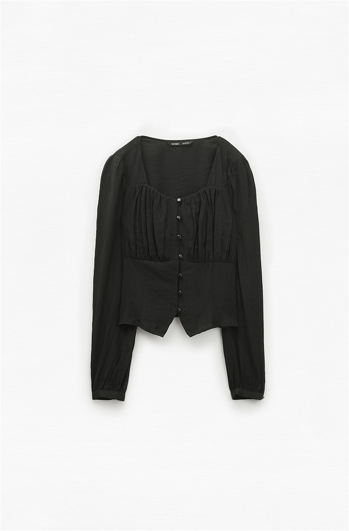 トップス 2WAY LADY FISHBONE MINI BLOUSE LUDZH010-A02-190496-870px-