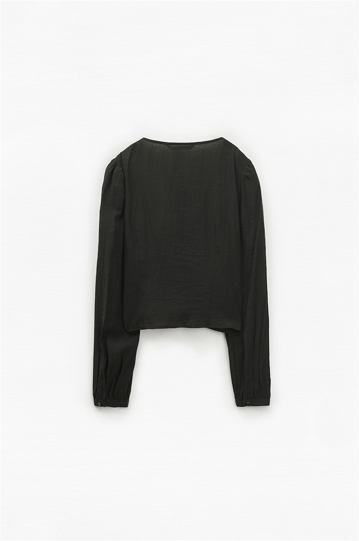 MIXXO Squared Neck Button Blouse | Blouses for Women | KOODING