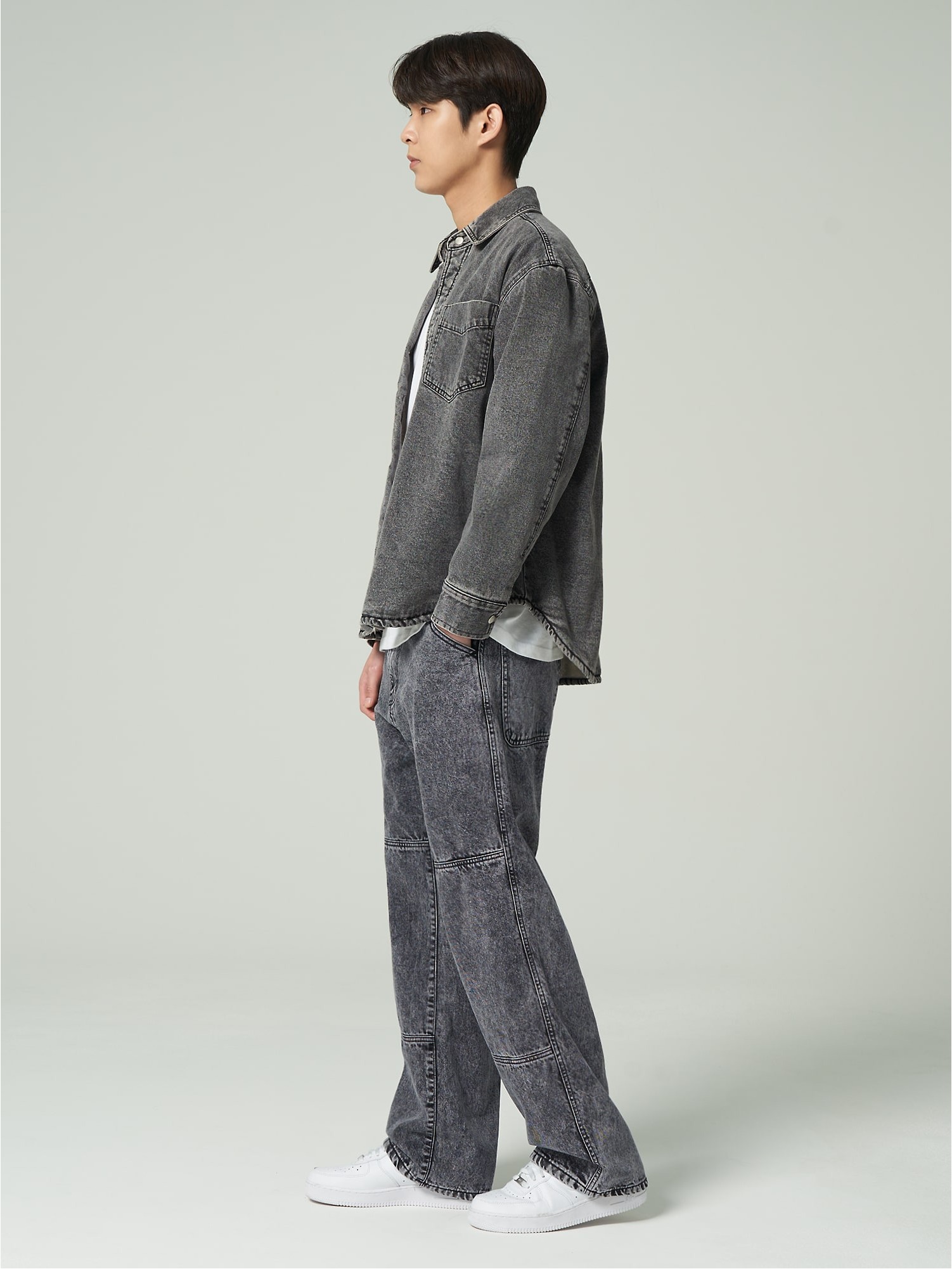 8seconds Sheer Denim Shirt Jacket Ash | Jackets for Men 8seconds Sheer Denim Shirt Jacket Ash | Jackets for Men