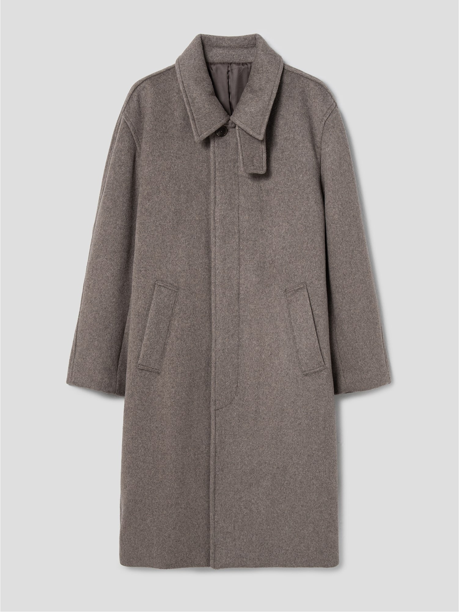8seconds Wool Blended Balmacaan Coat Dark Brown | Coats for Men 