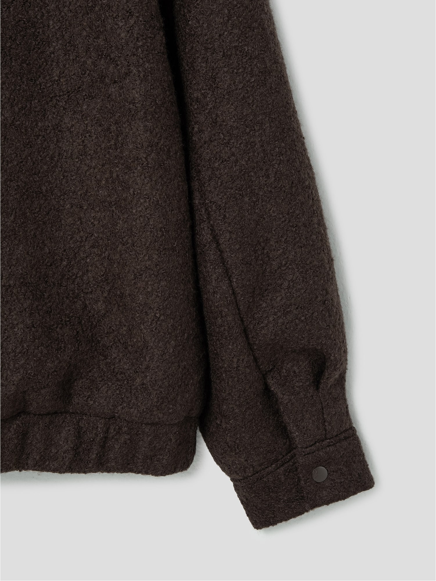 8seconds Wool Blended Boucle Short Blouson Dark Brown