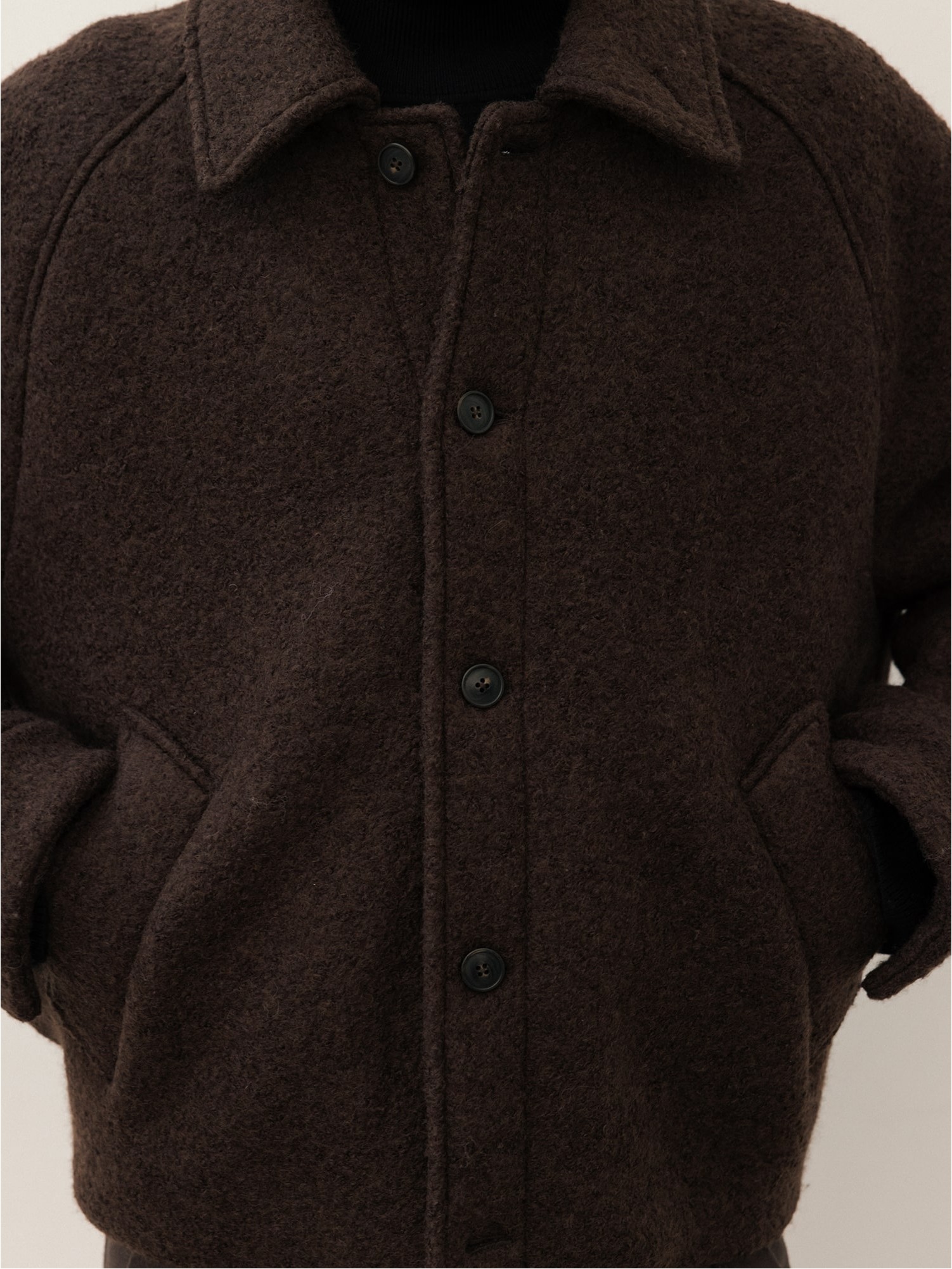 8seconds Wool Blended Boucle Short Blouson Dark Brown | Jackets