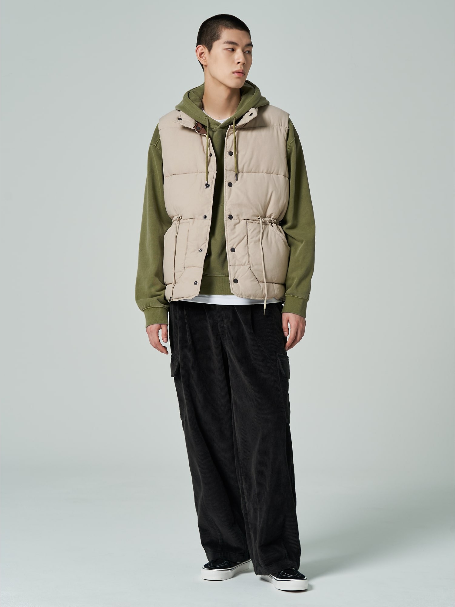 8seconds Corduroy Cargo Elastic Pants Ash | Chinos for Men