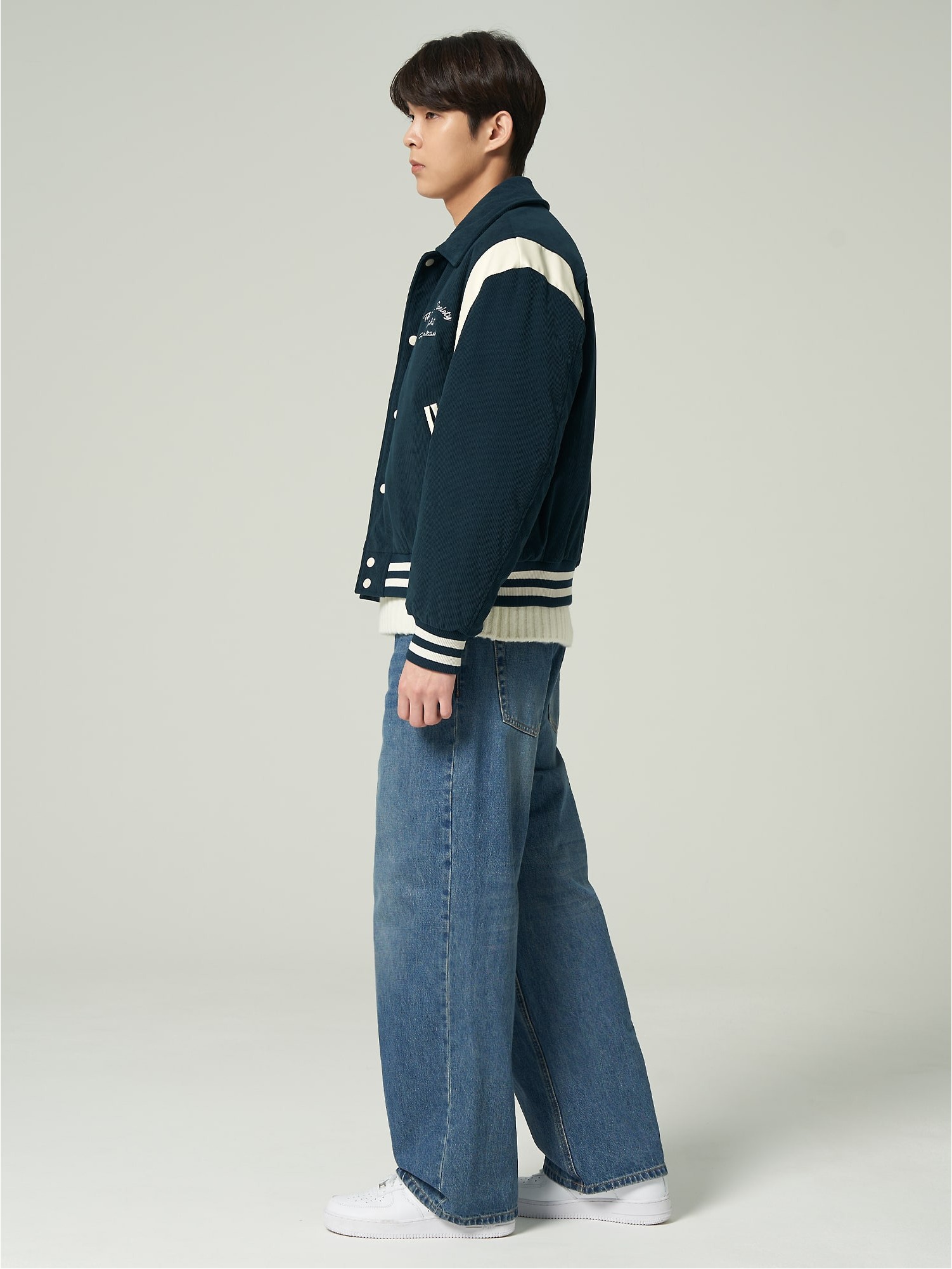 8seconds Corduroy Padded Stadium Jacket Green | Jackets for Men