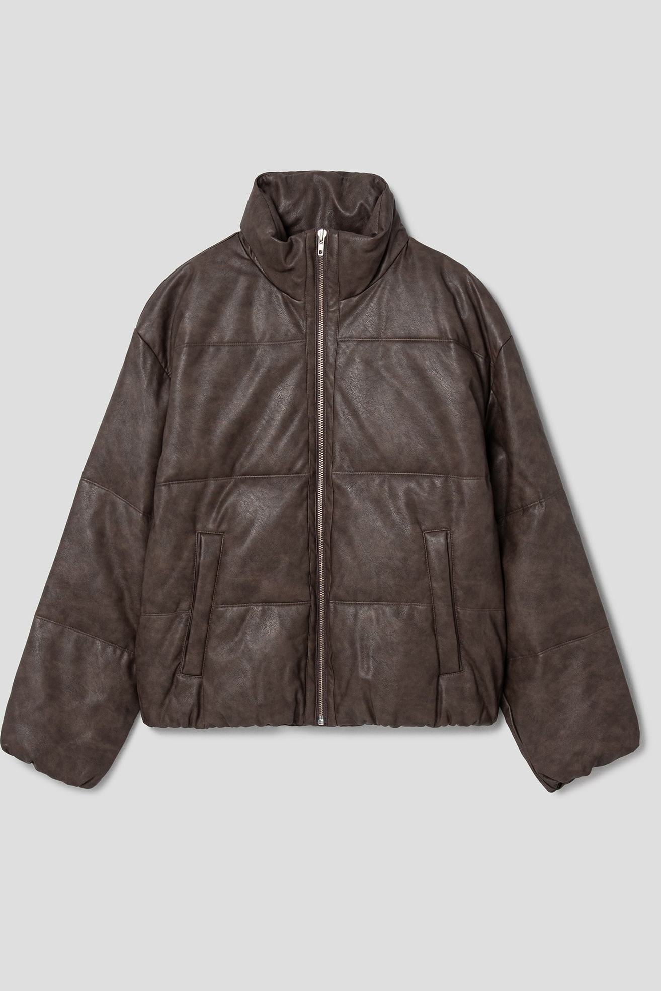 NOKCHA Fake Leather Jacket ブラウン Cassel Faux Leather Jacket - Brown – The Frankie Shop Europe