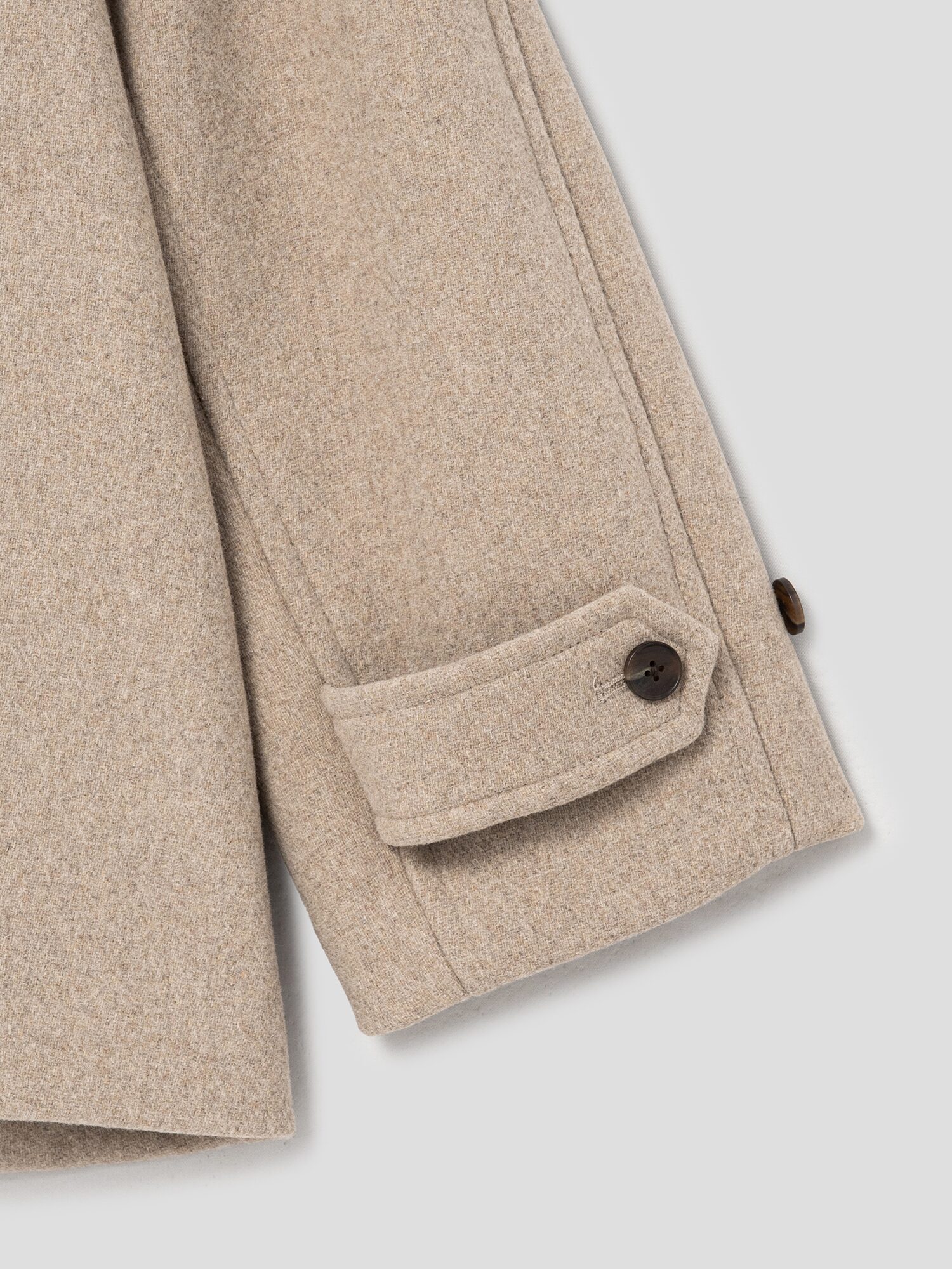 8seconds Wool Hoodie Volume Sleeve Coat Beige | Coats for
