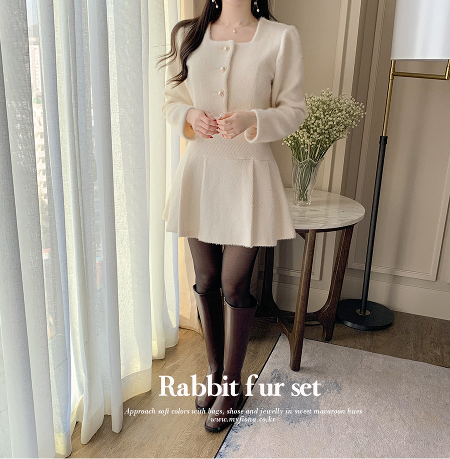 Soft Rabbit Fur Skirt