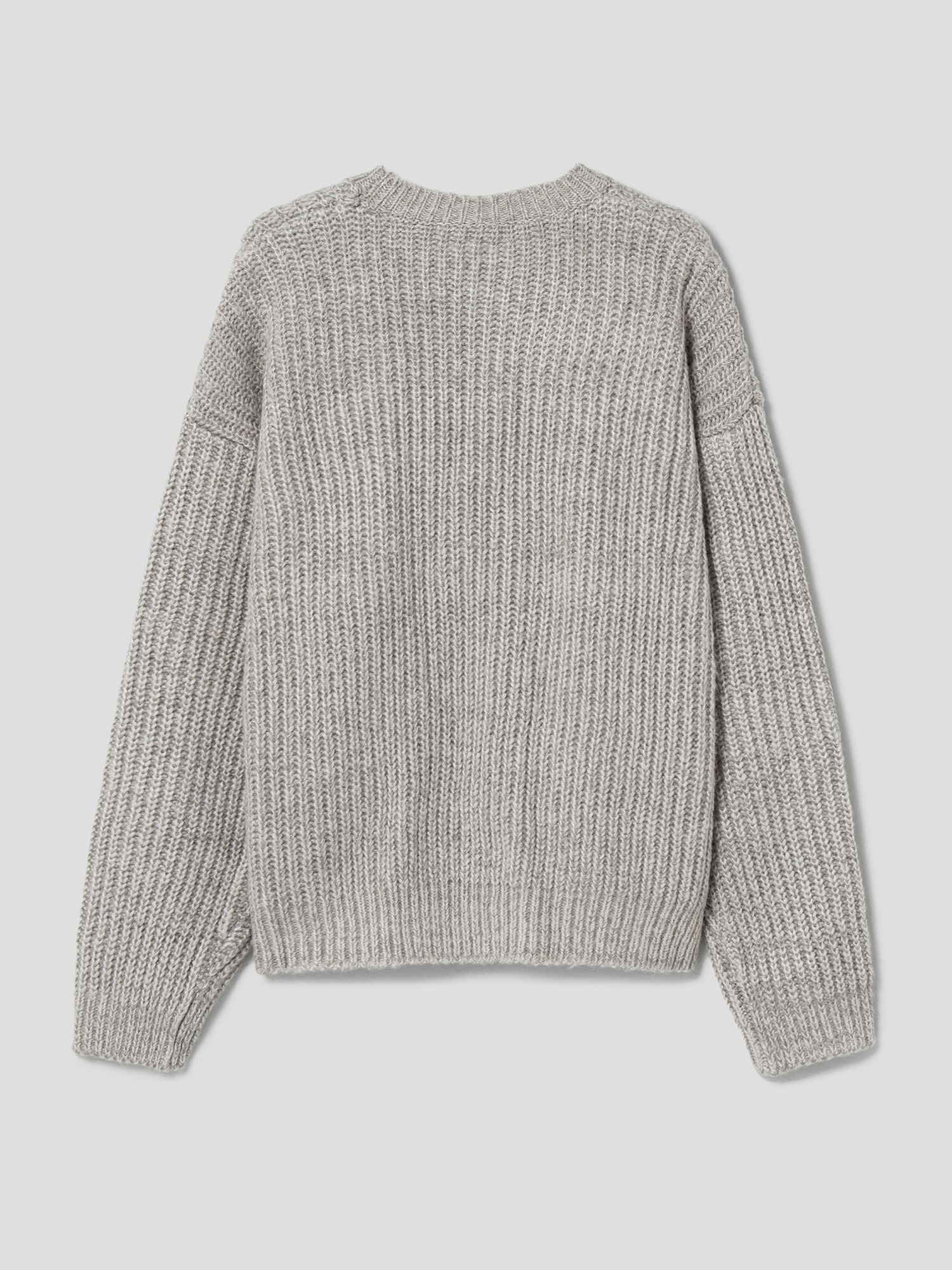 8seconds Two Tones Knit Pullover Light Gray | Crewneck for
