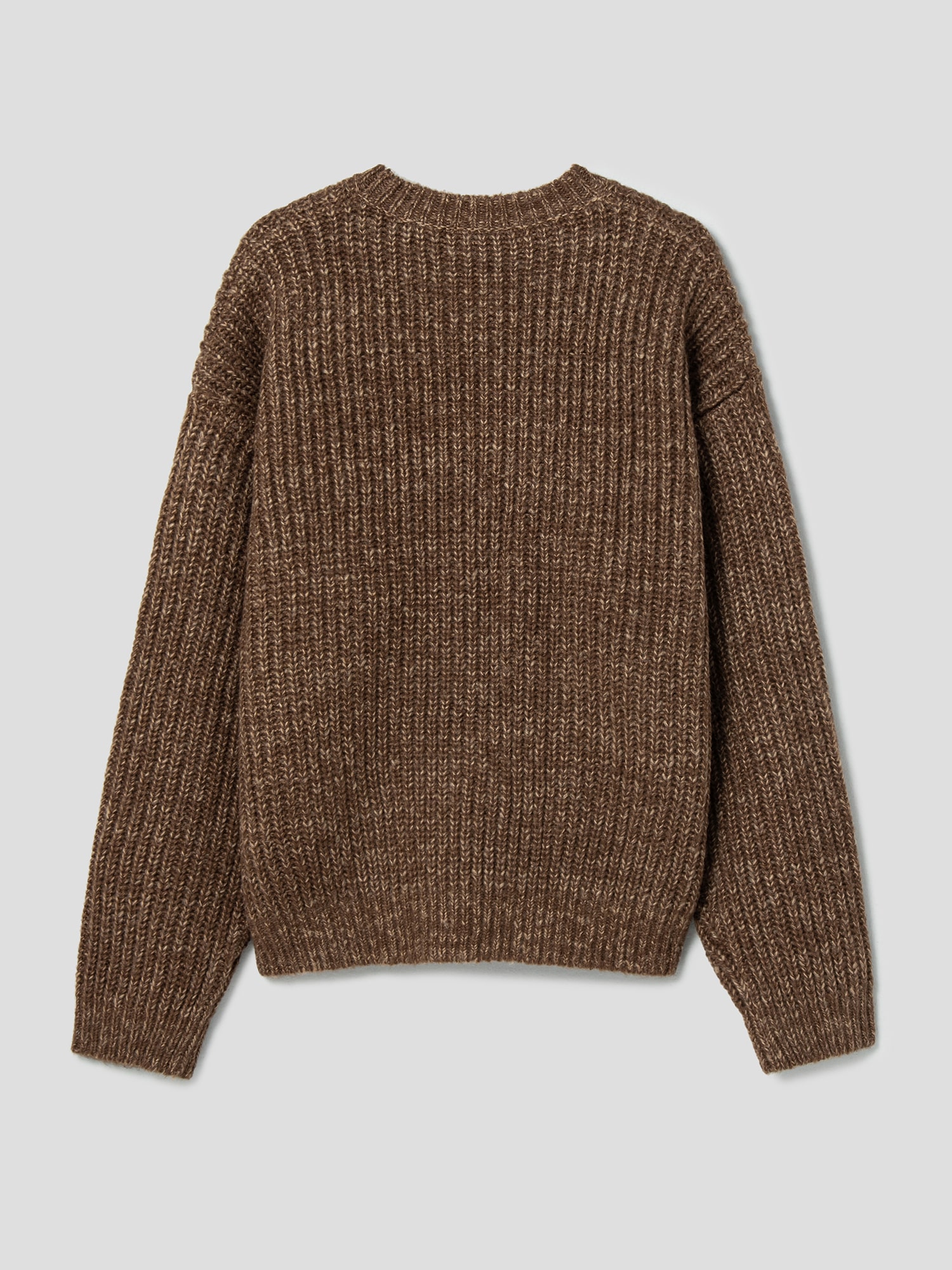8seconds Two Tones Knit Pullover Dark Brown | Crewneck for Men
