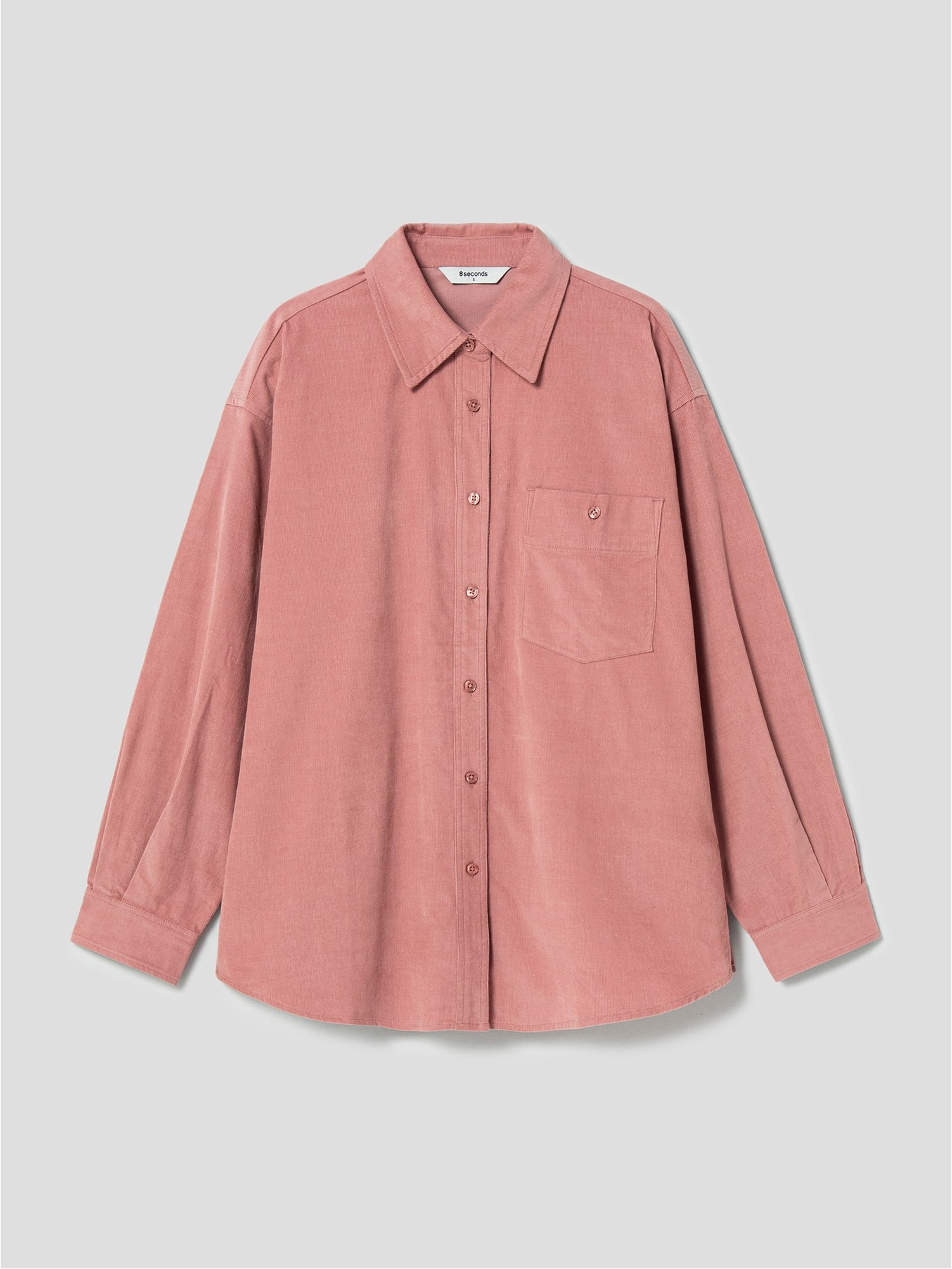 8seconds Cotton Corduroy Relax Fit Shirt Pink | Collared Shirts