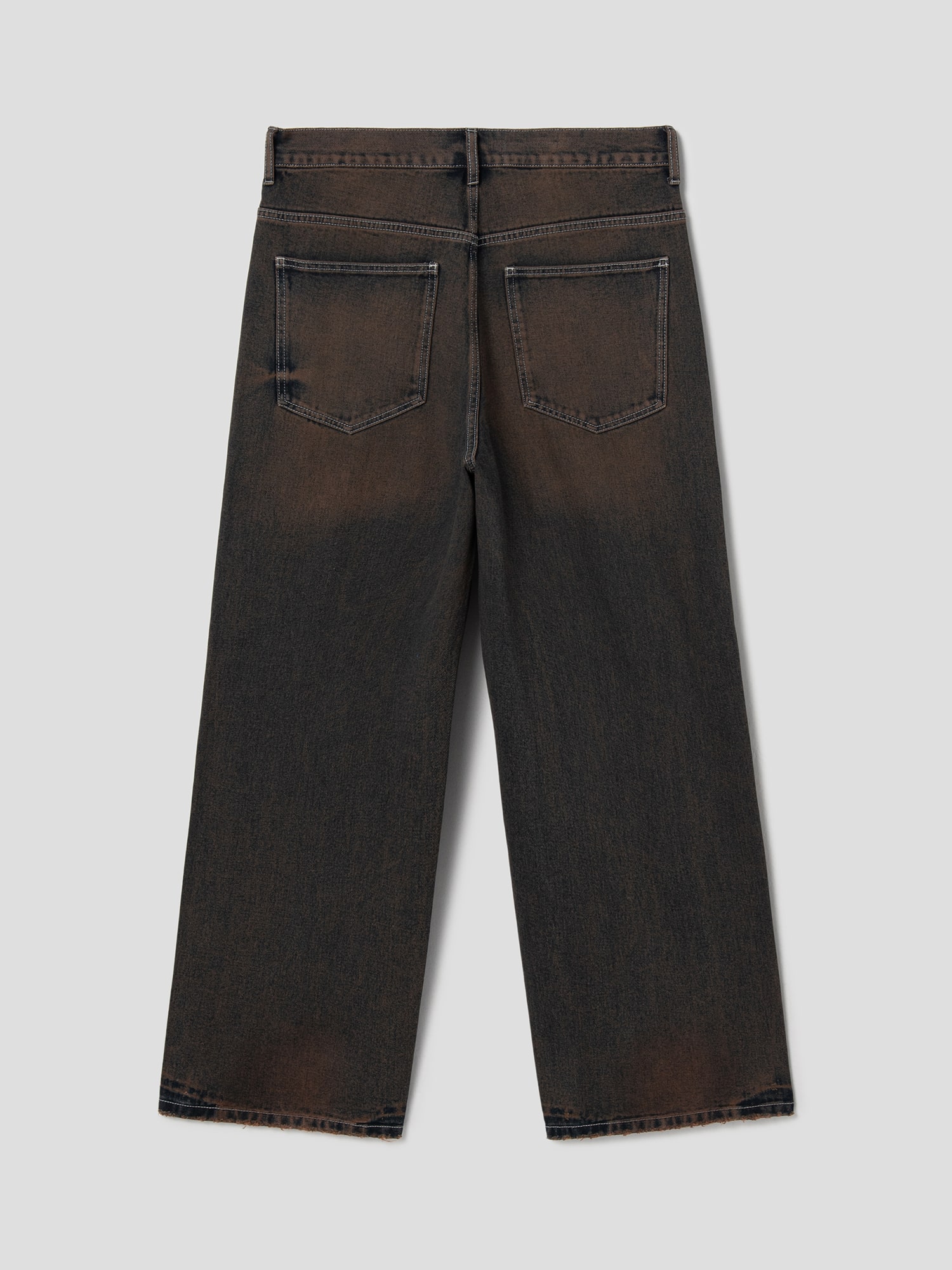 8seconds Vintage Over Dyeing Denim Pants Dark Brown