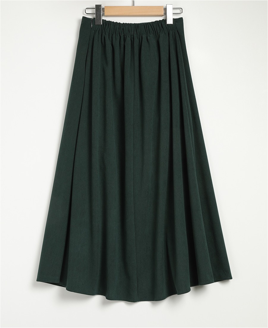 TWEE Austin Elastic Pintuck Long Skirt | A-Line for Women