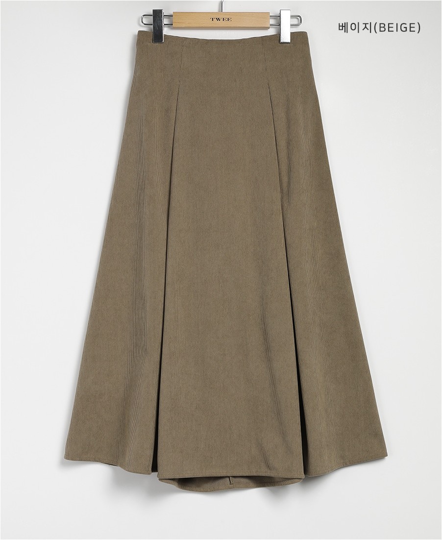 TWEE Austin Elastic Pintuck Long Skirt | A-Line for Women | KOODING