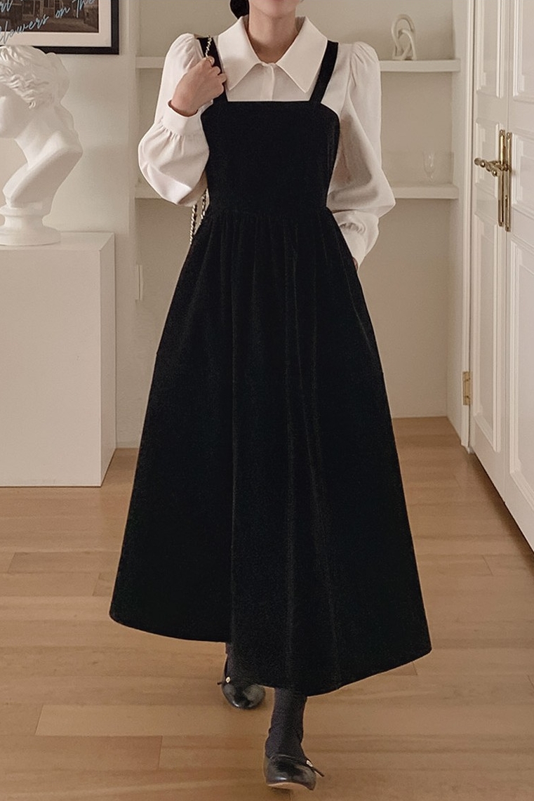 TWEE Tiny Velvet Shirred Bustier Dress | Pinafore for Women TWEE Tiny Velvet Shirred Bustier Dress | Pinafore for Women