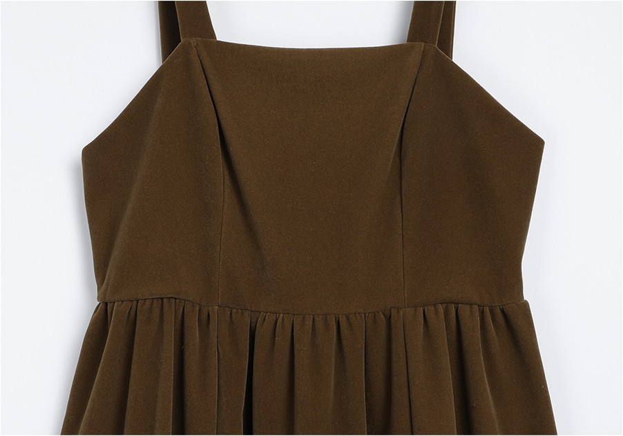 TWEE Tiny Velvet Shirred Bustier Dress | Pinafore for Women