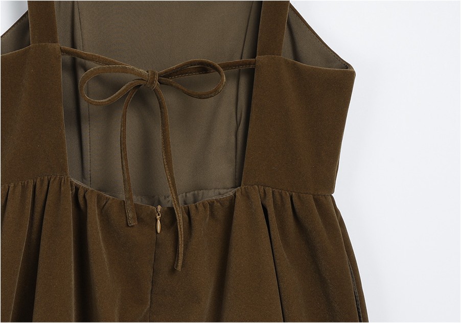 TWEE Tiny Velvet Shirred Bustier Dress | Pinafore for Women TWEE Tiny Velvet Shirred Bustier Dress | Pinafore for Women