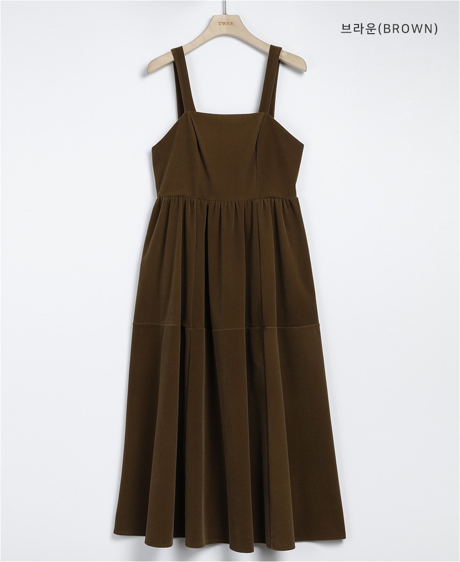 TWEE Tiny Velvet Shirred Bustier Dress | Pinafore for Women