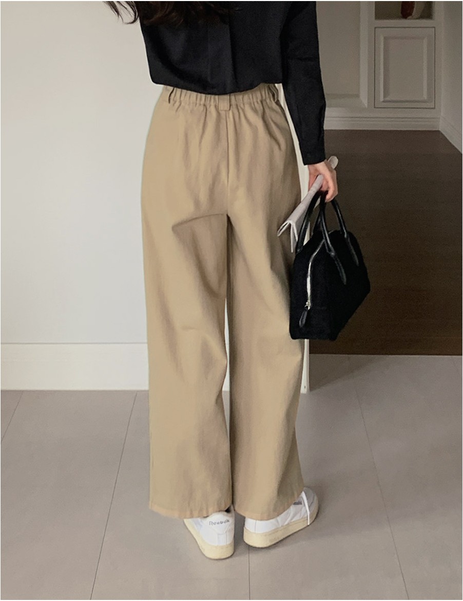 TWEE Porte Pintuck Fleeced Wide Pants | Wide for Women | KOODING