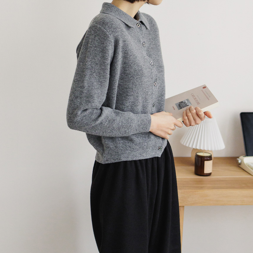 【MODERNIF】Hits Collar Knit Cardigan MODERNIF】Hits Collar Knit Cardigan (modernif/シャツ