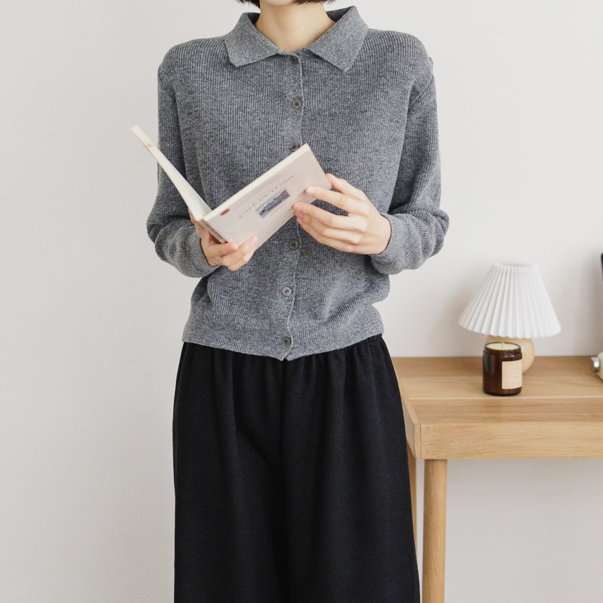 MOON Crop Collar Knit Cardigan | Cardigans for Women | KOODING