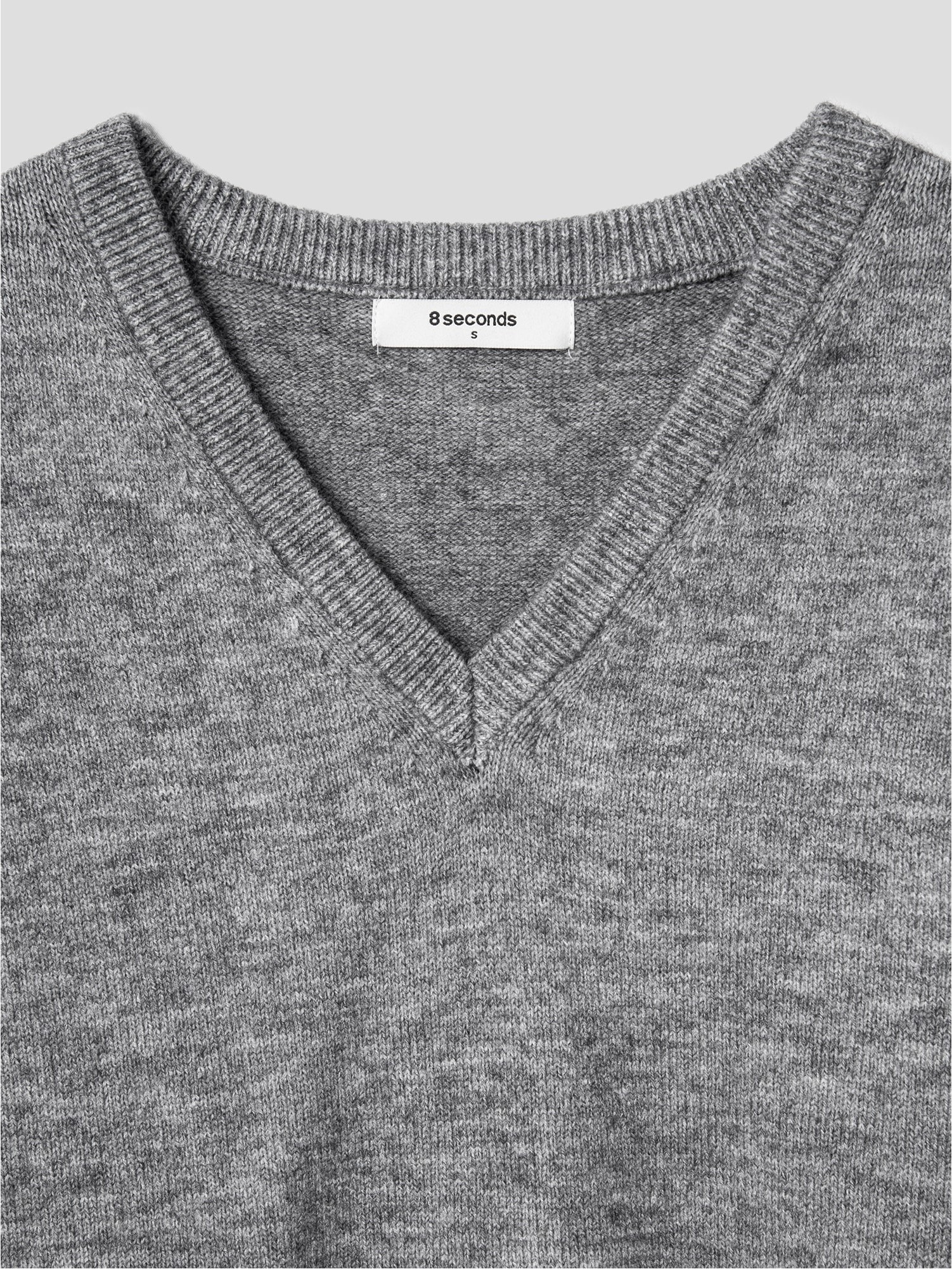 8seconds V Neck Volume Pullover Gray | V-Neck for Women