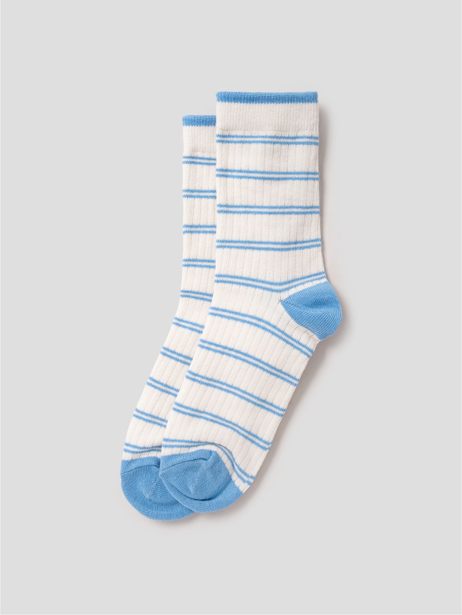 8seconds Stripes Ribbed Socks Ivory | Socks & Stockings for Women | KOODING