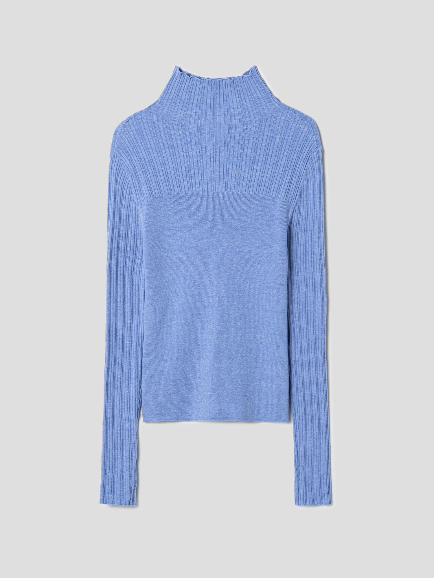 8seconds Transform Rib Textured Turtleneck Pullover Sky Blue