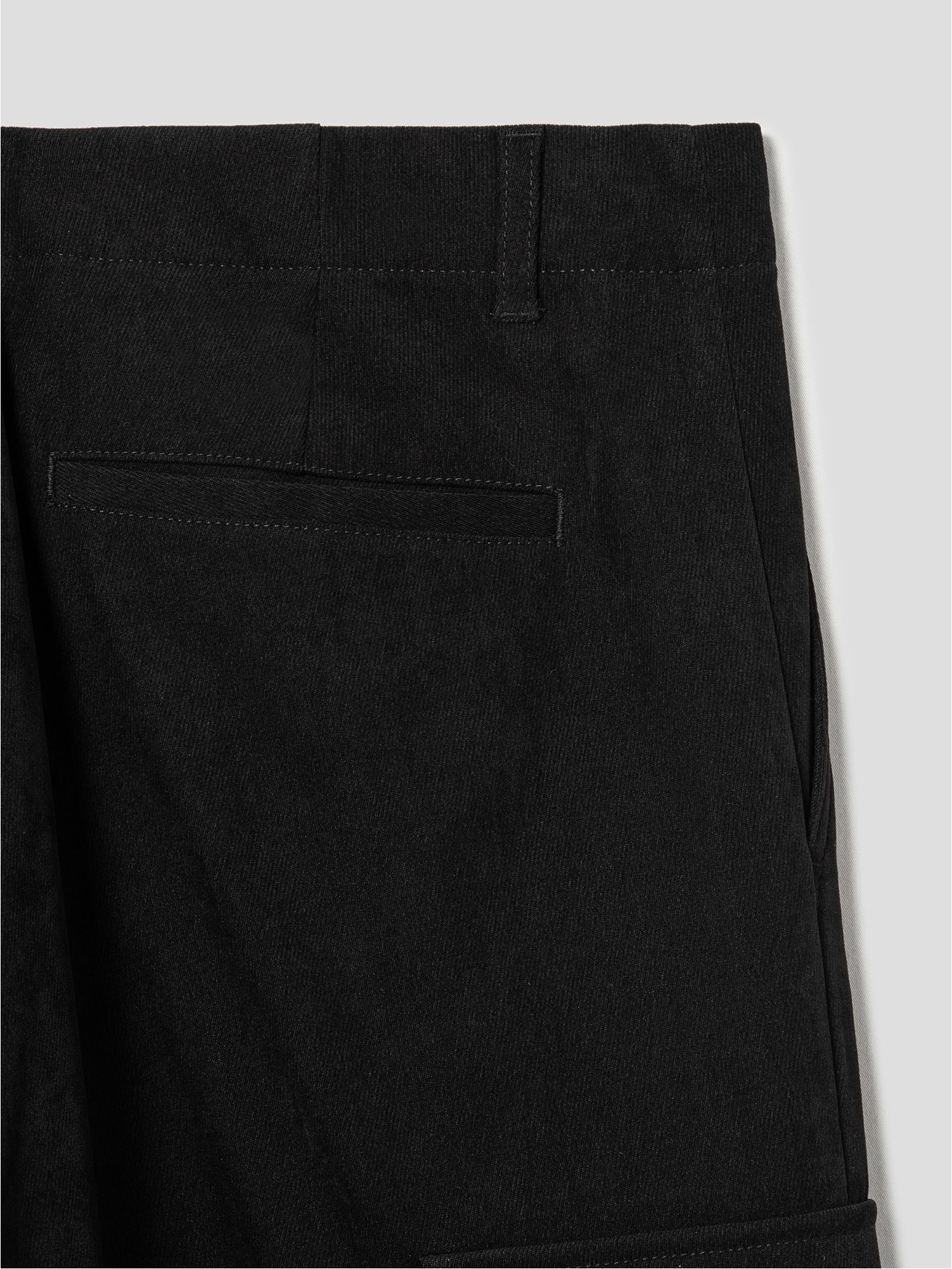 WIDE FIT CARGO PANTS - Black