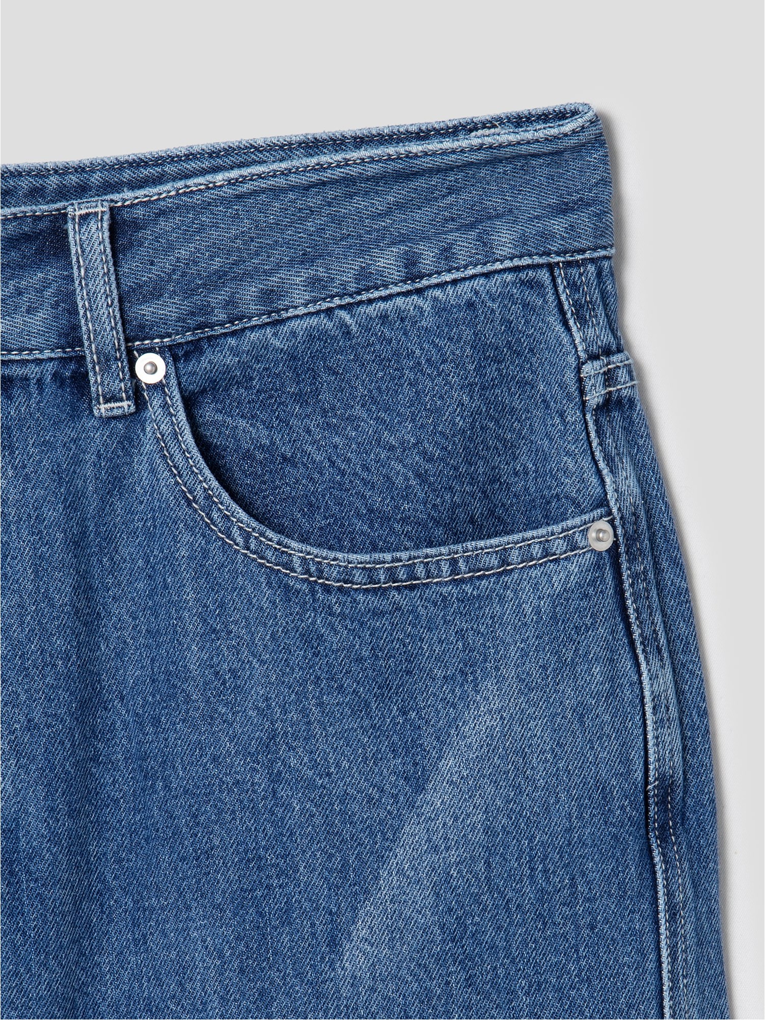 【BAON】Mildney Washing Denim Pants 8seconds Wave Washing Denim Pants Blue | Relaxed for Men