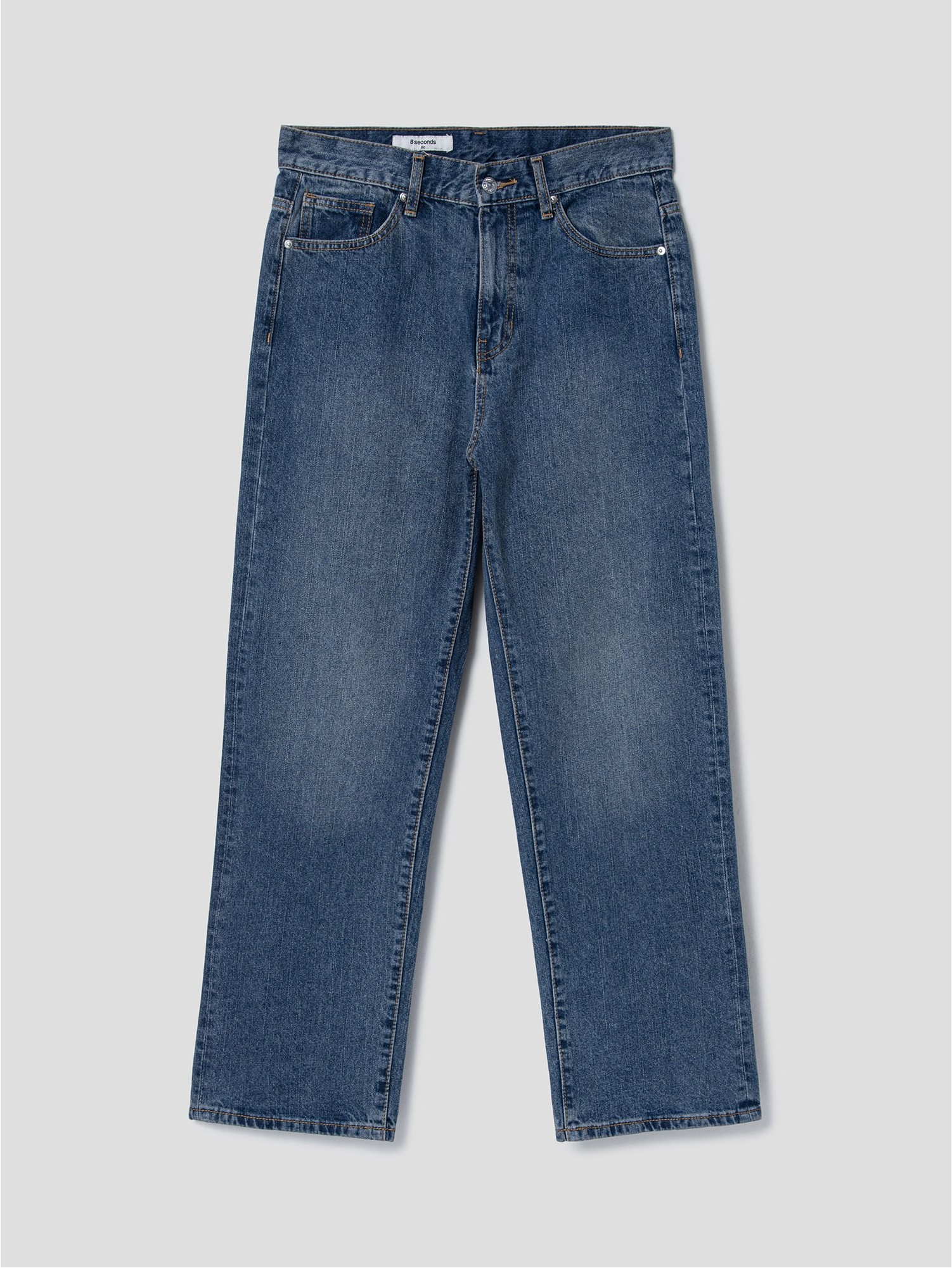 8seconds Essential Semi Wide Fit Denim Pants Blue | Relaxed