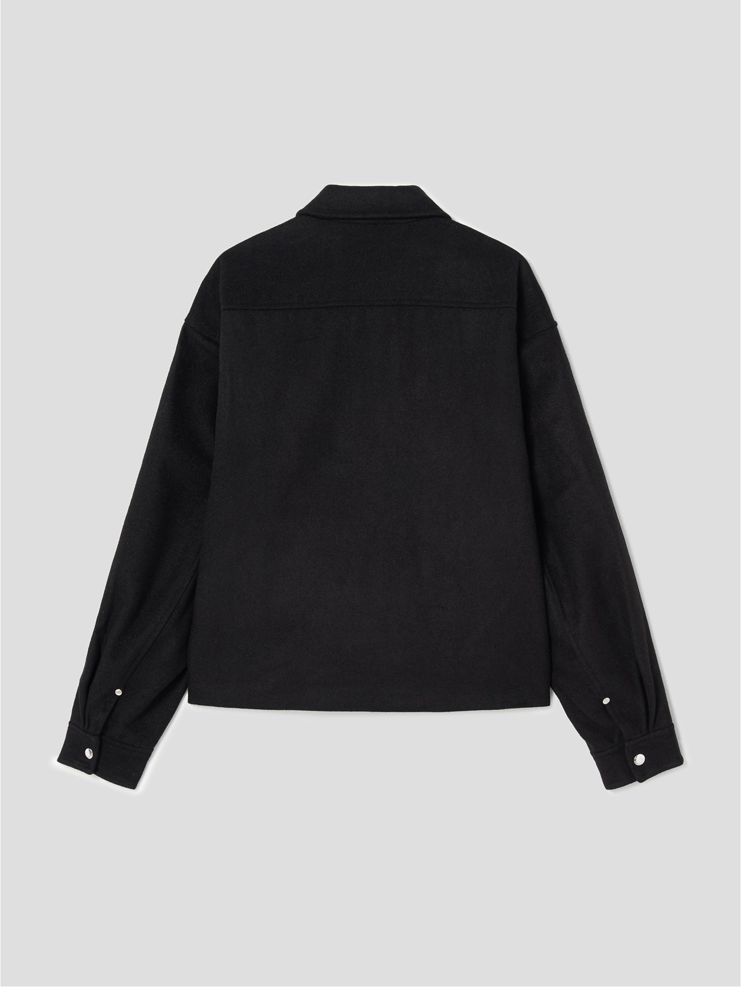 8seconds Wool Blended Collar Neck Short Blouson Black 8seconds Wool Blended Collar Neck Short Blouson Black