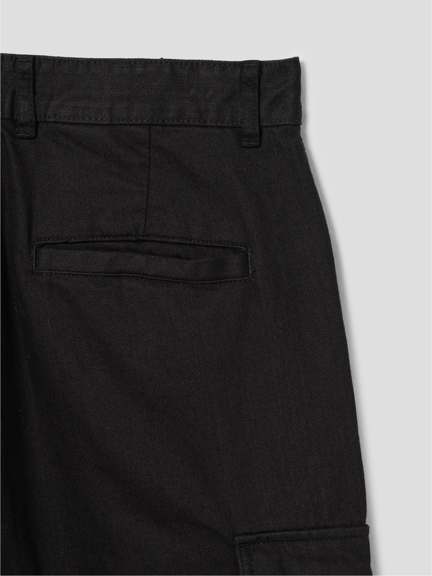 WIDE FIT CARGO PANTS - Black