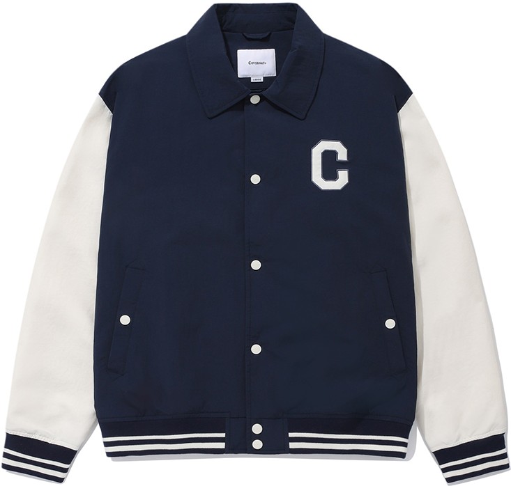 スウェット・トレーナー COVERNAT C Logo Overfit Varsity Man to Man Navy MUSINSA | COVERNAT C Logo Man to Man Dark Navy